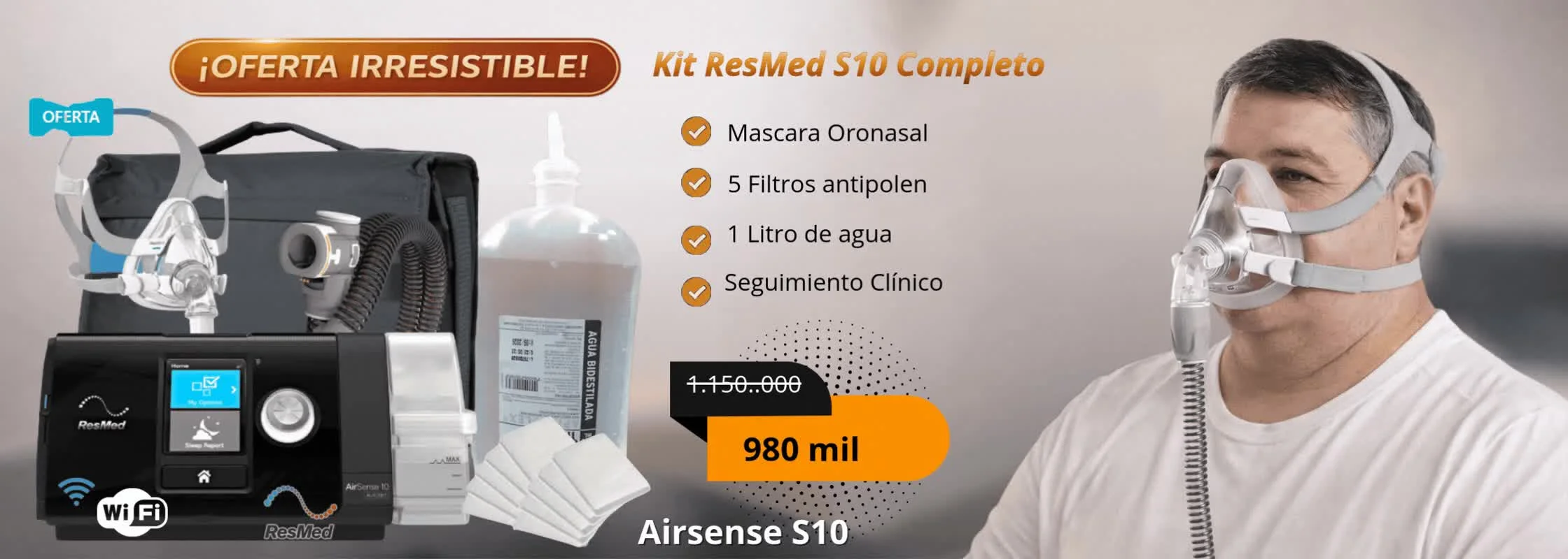 CPAP ResMed AirSense 10 — Somnozzz Chile, tratamiento apnea del sueño